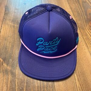 Rnnr Running Purple Hat Strapback Party Pace Vented Spellout Spdwick Cap